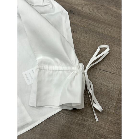 NWT Harshman Women's Pearl White Bell Sleeve Aster Twill Popover Blouse Size L - Picture 6 of 12